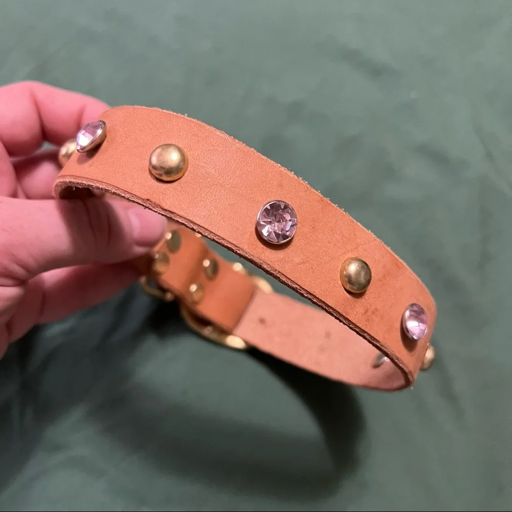 Hand Crafted Medium Leather Dog Collar